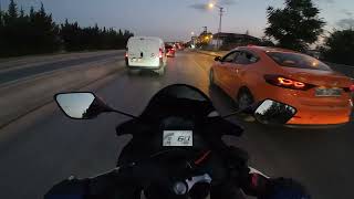 YAMAHA R25 GAZLAMA0100Top Speed Dji Osmo Action 4 [upl. by Anelak921]