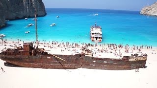 Shipwreck Zakynthos Cavo Grosso Cruises Navagio Beach [upl. by Eilyah]