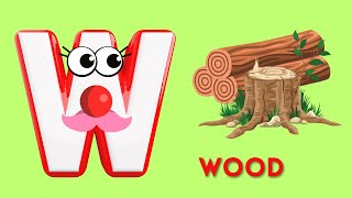 W Song Alphabet Words For Kids  Kiddo Journey [upl. by Haidedej985]