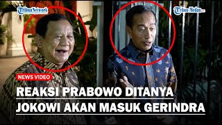 REAKSI PRABOWO Ditanya Soal Jokowi Masuk ke Gerindra Presiden ke7 RI Balas  Makan Malam [upl. by Melicent]