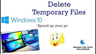 3 Ways to Delete Temp files in Windows 10 in Telugu tempfiles temporaryfiles windows10 [upl. by Adnilram]