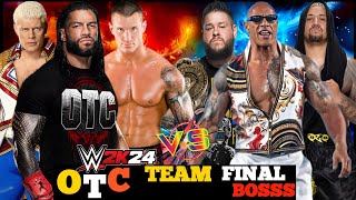 WWE 2K24TEAM OTC ROMAN REIGNS VS TEAM FINAL BOSS THE ROCK 6 MEN TAG TEAM MATCH [upl. by Nirik539]