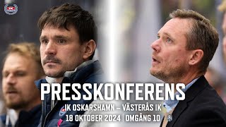 Presskonferens efter IK Oskarshamn – Västerås IK [upl. by Irvine]