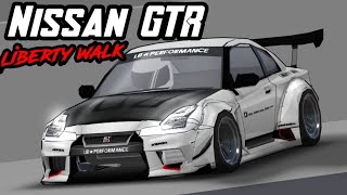 fr legends livery Nissan GTR liberty walk lbwk v2 [upl. by Nnylyoj]