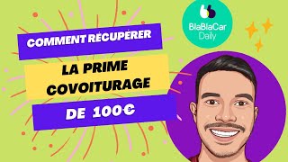 Comment récupérer la prime covoiturage 100€ de létat 2023  TUTO [upl. by Adair124]