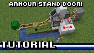 Minecraft Armour Stand Activated Piston Door Tutorial [upl. by Latterll]