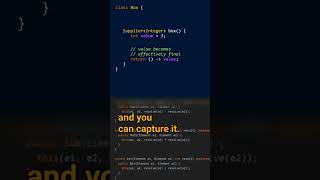 What does capturing a variable mean javalanguage javacoding javatips javacodinginterview [upl. by Ynohtona]