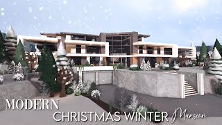 Bloxburg Modern Christmas Winter Mansion Exterior 373K ☃️ [upl. by Seyah]