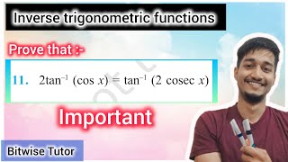 2 tan inverse cos x is equal to tan inverse 2 cosec x [upl. by Sandra729]