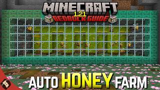 AUTOMATIC HONEY BLOCK FARM USING AUTOCRAFTER  Minecraft Bedrock Guide 121 EP18 [upl. by Anstice874]