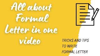 Formal Letter WritingLetter to EditorEasy explanation In detail Examples Tricks and Tips [upl. by Bo330]