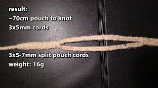 How to Make a Split pouch Sling 3 cord braid [upl. by Levania21]