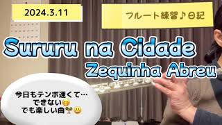 2024311フルート練習♪日記 Sururu na Cidade Zequinha Abreu [upl. by Ihteerp]