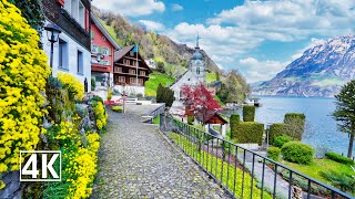 Switzerland 🇨🇭 Bauen mesmerizing fishing and farming village in Switzerland [upl. by Soo]