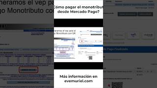 MONOTRIBUTO ¿Cómo pagar deuda con QR MERCADO PAGO afip vep [upl. by Nesyrb]