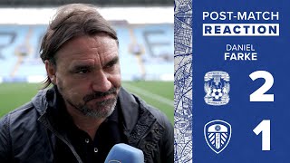 “We have to keep going”  Daniel Farke reaction  Coventry City 21 Leeds United [upl. by Anoi]