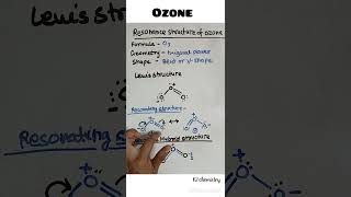 Resonance structure of ozone l ozone Resonance structure l ozone formula and structure l chemistry [upl. by Ransome976]