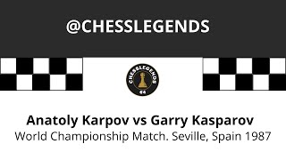 Anatoly Karpov vs Garry Kasparov World Championship Match Seville Spain 1987 [upl. by Elton]