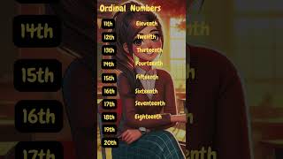 Ordinals ordinalnumbers learnenglish shorts [upl. by Abie]