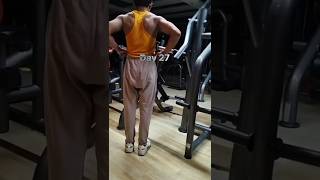 Day 27 • New back machine gym workout fitness ytshorts youtubeshorts [upl. by Aneelad]