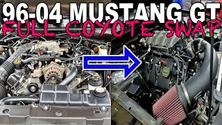 Start to finish 9604 Mustang GT coyote swap WHAT YOU NEED TO KNOW [upl. by Aikemot206]