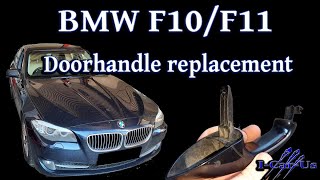 BMW F10F11 door handle removal replacement  Tutorial [upl. by Lillywhite]