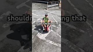 Who hired this guy🤦🏼‍♀️💀 scooter skatepark security police comedy funny skit [upl. by Wilde862]