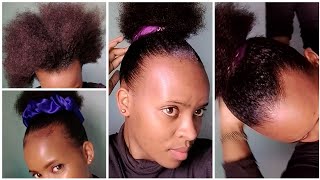 Sleek Bun How to apply gel on natural hair using molding gel wax [upl. by Hokanson]