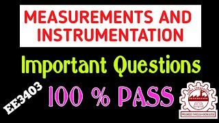 measurements and instrumentation important questions [upl. by Prince]