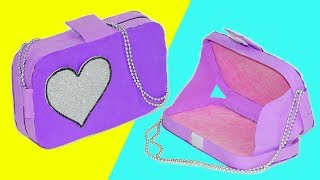 Easy DIY crafts  How to make bag  DIY makeup bag  DIY clutch bag tutorial no sew  Julia DIY [upl. by Ehcram]