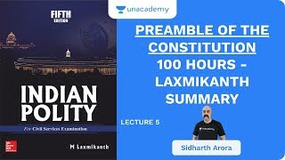 L5 Preamble of The Constitution  100 Hours  Laxmikanth Summary  UPSC CSE 2020  Sidharth Arora [upl. by Eustace]