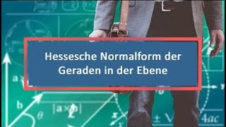 Hessesche Normalform der Geraden in der Ebene [upl. by Lasorella]