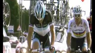 Paris  Roubaix 2011 Decisive moment Cancellara Hushovd and Ballan split off and play poker [upl. by Ztnarf]