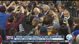 Thousands rally for Bernie Sanders at UB [upl. by Elvie]