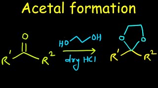 Acetal amp Hemi acetal formation from Aldehydes  Complete mechanism  Carbonyl protecting group [upl. by Anitaf545]