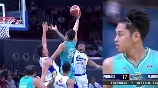 Ricci Rivero SHOCKS Abueva amp Sangalang w INSANE Verticality on his layup [upl. by Aissilem]