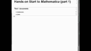 Handson Start to Mathematica 8 Notebooks [upl. by Dukie]