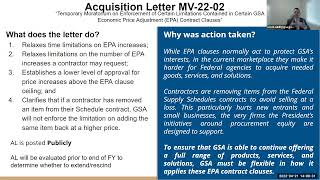 Overview of Acquisition Letter MV 222022 [upl. by Herbst745]