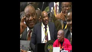 Ramaphosa laughed as Gayton Mckenzie beefed Julius Malema Ninenine right in Parliament 2024 beef [upl. by Ellerd]