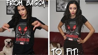 How to Resize a TShirt Altering a Shirt From Baggy to Fitted [upl. by Radec]