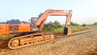 TATA Hitachi 200 working on road constructionequipment tatahitachipoclain tatahitachiexcavator [upl. by Aelem]