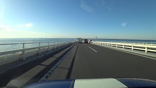 【Highway on the sea】Driving the Tokyo Bay AquaLine [upl. by Andryc]