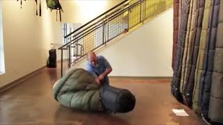 Teton Sleeping Bag Stuffing it into Storage Bag [upl. by Nnov]