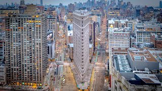 Flatiron Building New York City via Drone [upl. by Yila339]