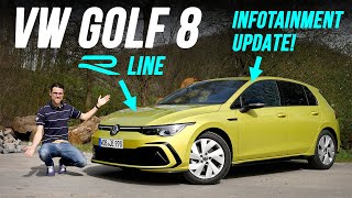 2022 VW Golf 8 RLine 15 TSI REVIEW with updated infotainment Does the Golf strike back [upl. by Kamillah]