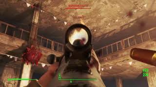 Fallout 4 supervivencia Puesto Fraternal 115  Supermutante ciego  Ojo de Lince [upl. by Gnex]