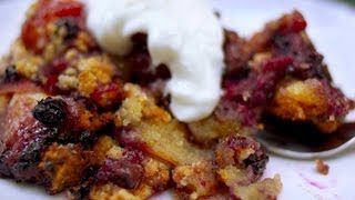 How to Make Peach amp Blueberry Cobbler Southern Dessert Recipe [upl. by Bergman]