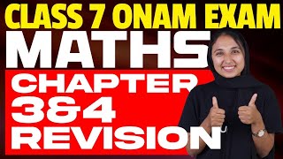 Class 7 Onam Exam  Maths  Chapters 3 amp 4 Revision  Eduport [upl. by Eusadnilem]