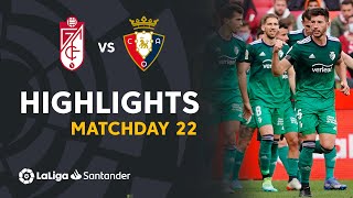 Resumen de Granada CF vs CA Osasuna 02 [upl. by Haase]