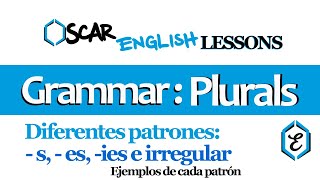 CLASES DE INGLÉS  Plurals Plurales y sus diferentes patrones [upl. by Kcirevam]